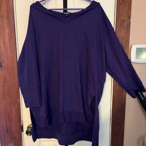 Roaman's Size 18/20 Purple Sweater Dress with Hood